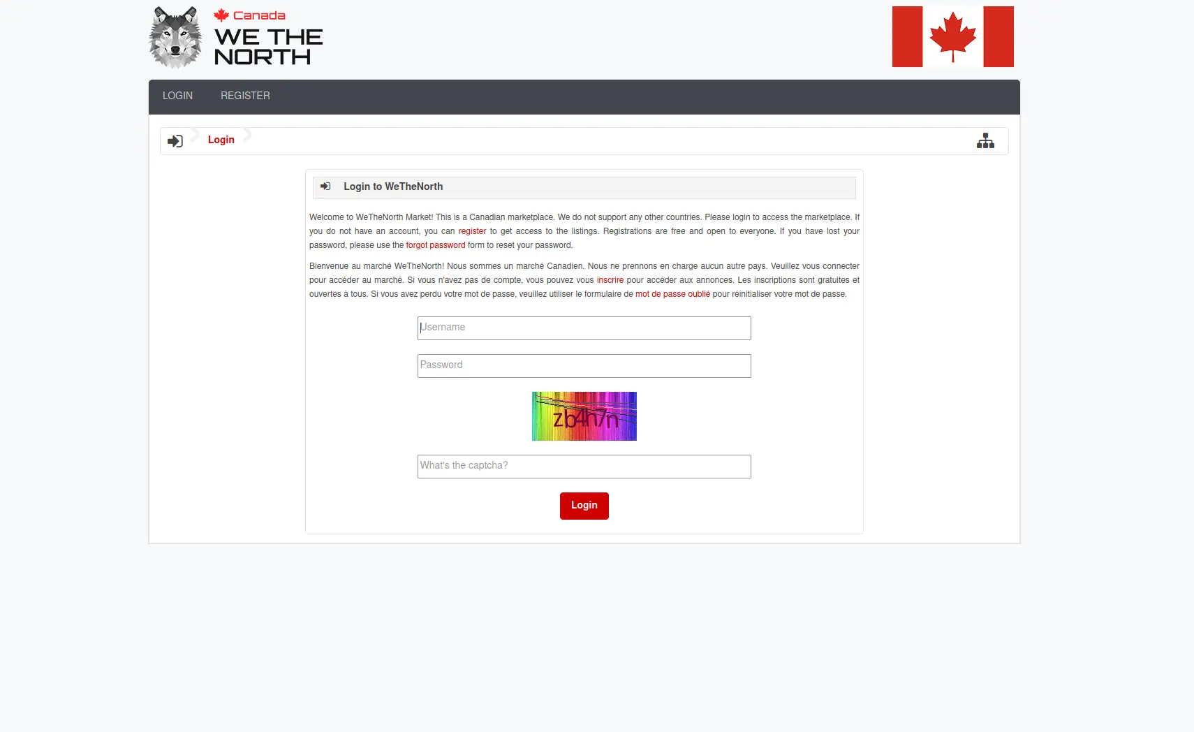 Secure login and account protection for WeTheNorth Market